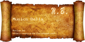 Musics Bella névjegykártya